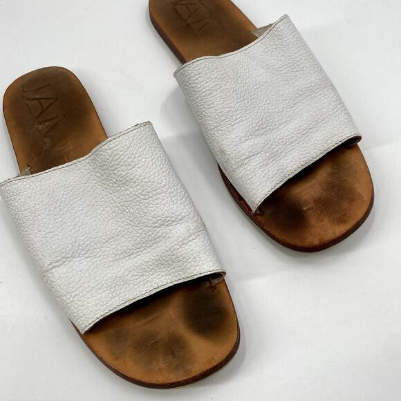 James Smith white slide sandals - Picture 2 of 5